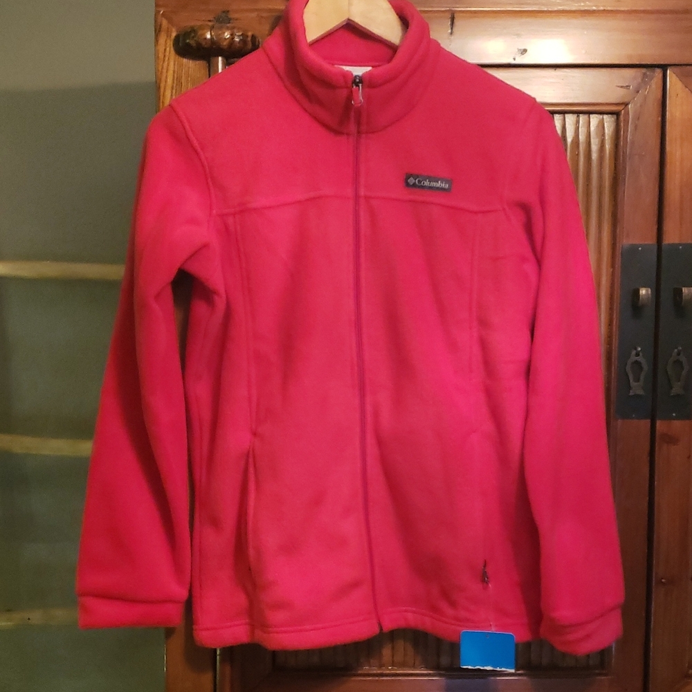 Columbia Boy's Fleece Jacket - Bright Red Size L
